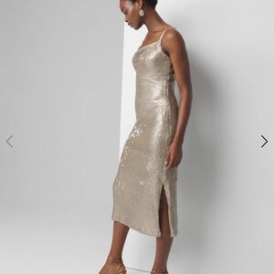 NWT Elegant Gold Sequin Dress